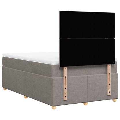 Boxspring met matras stof taupe 120x200 cm
