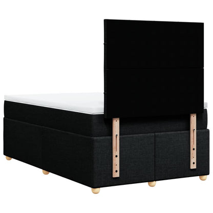 Boxspring met matras stof zwart 120x200 cm