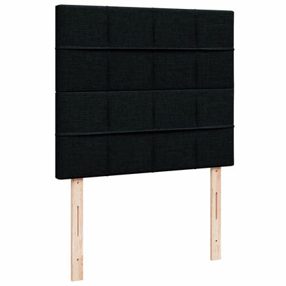 Boxspring met matras stof zwart 120x200 cm