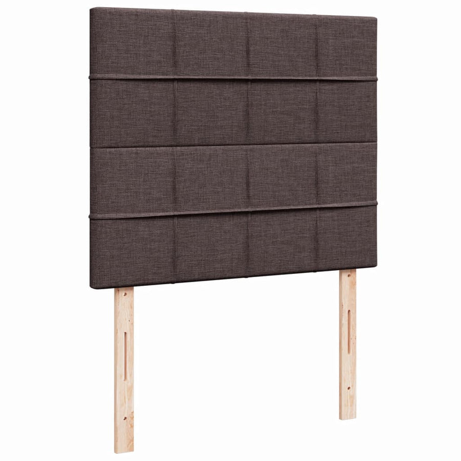 Boxspring met matras stof donkerbruin 120x200 cm
