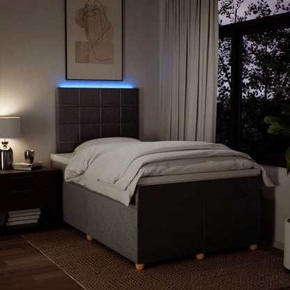 Boxspring met matras stof taupe 120x200 cm