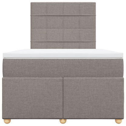 Boxspring met matras stof taupe 120x200 cm
