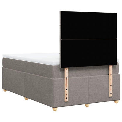 Boxspring met matras stof taupe 120x200 cm