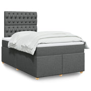 Boxspring met matras 120x200 cm donkergrijs