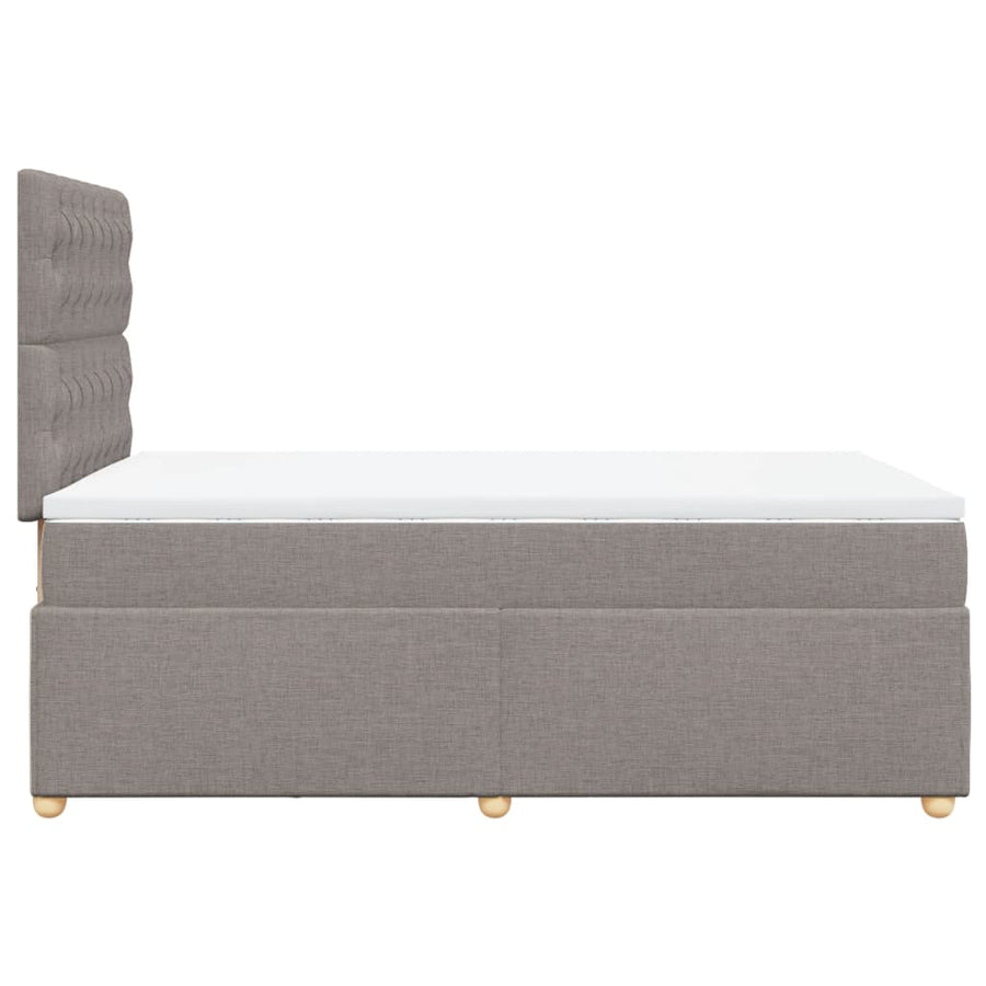 Boxspring met matras stof taupe 120x200 cm