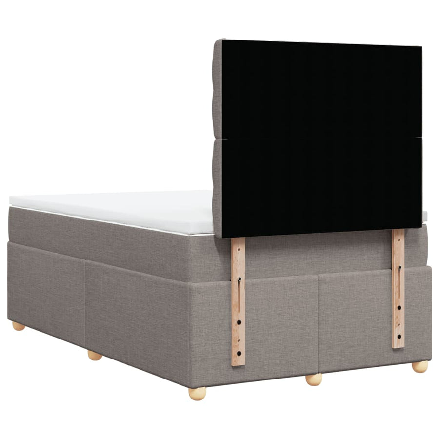 Boxspring met matras stof taupe 120x200 cm