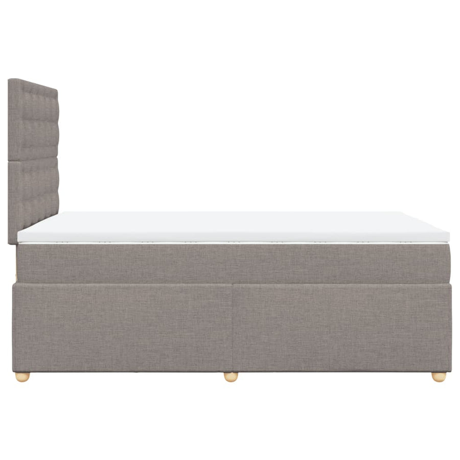 Boxspring met matras stof taupe 120x200 cm