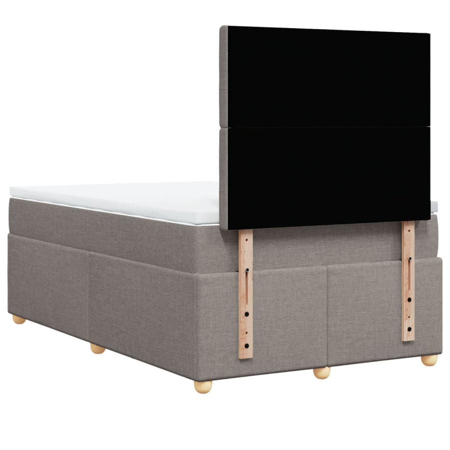 Boxspring met matras stof taupe 120x200 cm