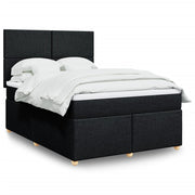Boxspring met matras 140x190 cm zwart