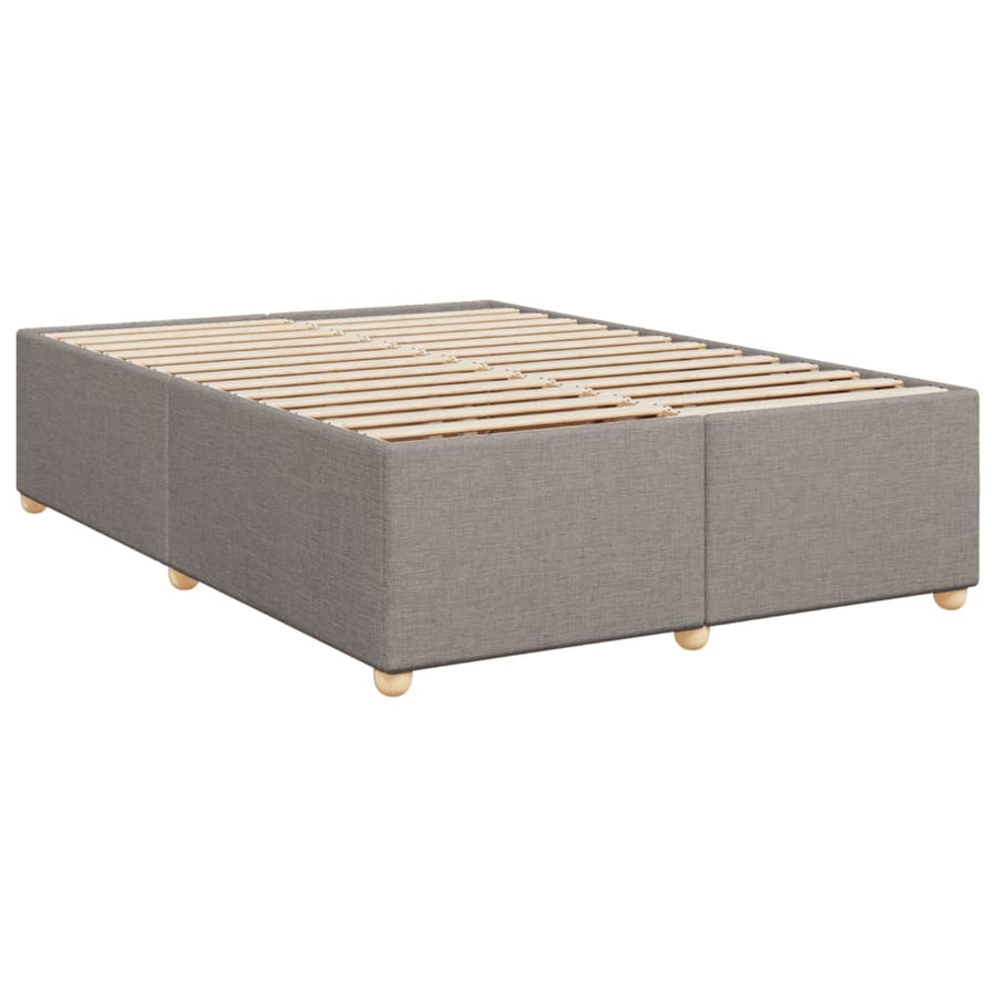 Boxspring met matras stof taupe 140x200 cm
