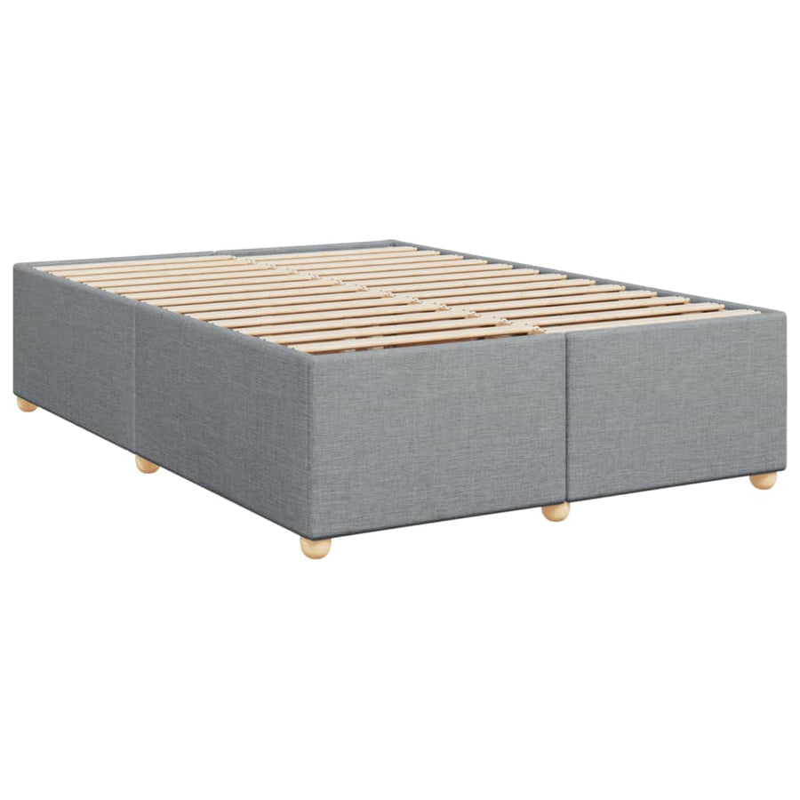 Boxspring met matras stof lichtgrijs 160x200 cm