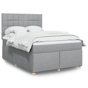 Boxspring met matras 160x200 cm lichtgrijs