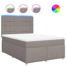 Boxspring met matras stof taupe 160x200 cm
