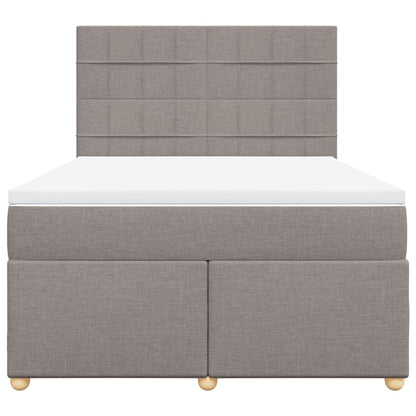 Boxspring met matras stof taupe 160x200 cm