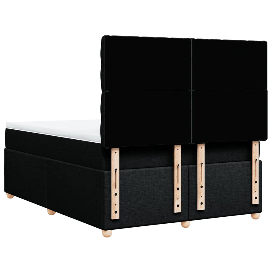 Boxspring met matras stof zwart 160x200 cm