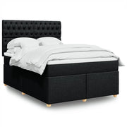 Boxspring met matras 160x200 cm zwart