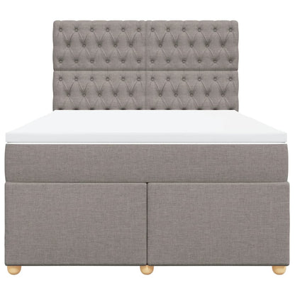 Boxspring met matras stof taupe 160x200 cm