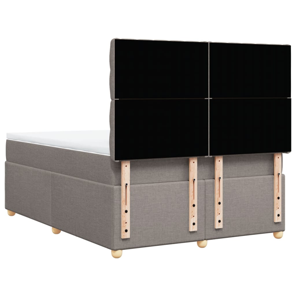 Boxspring met matras stof taupe 160x200 cm