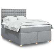 Boxspring met matras 160x200 cm lichtgrijs