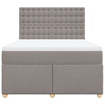 Boxspring met matras stof taupe 160x200 cm