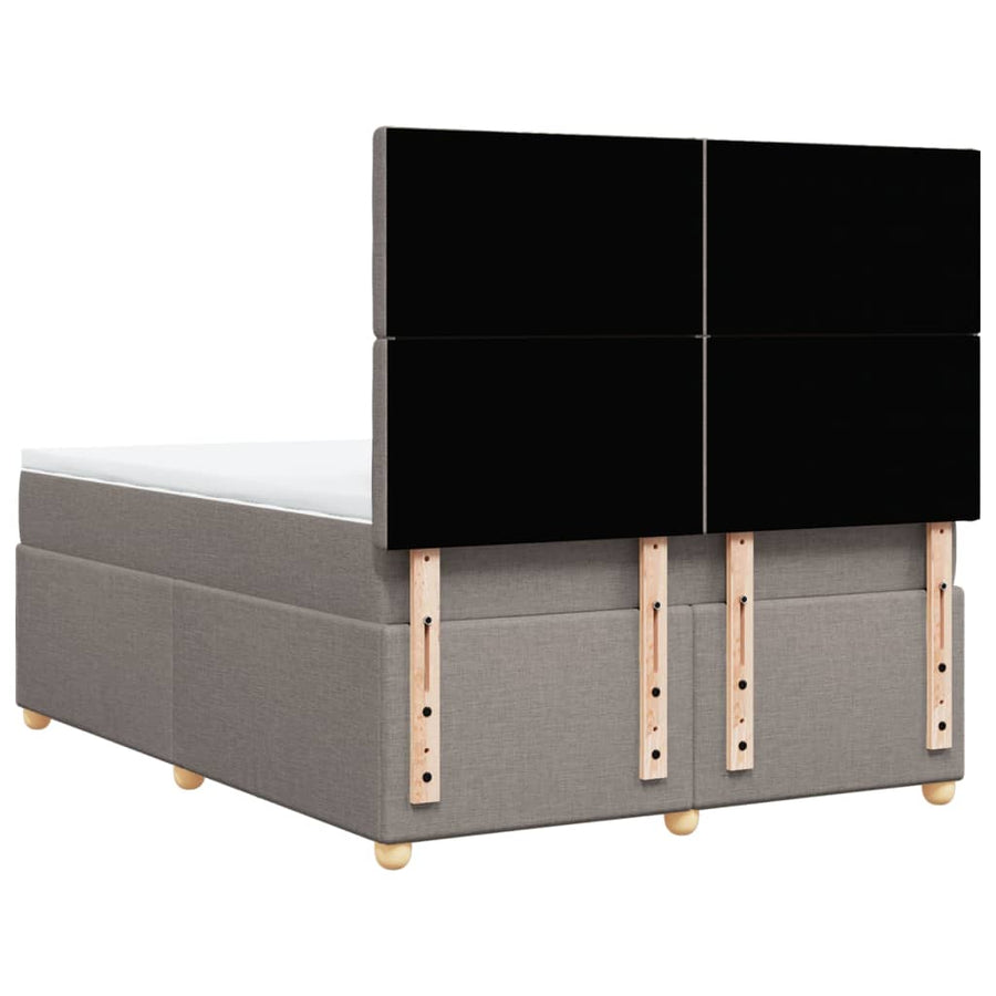 Boxspring met matras stof taupe 160x200 cm