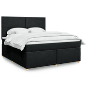 Boxspring met matras 180x200 cm zwart