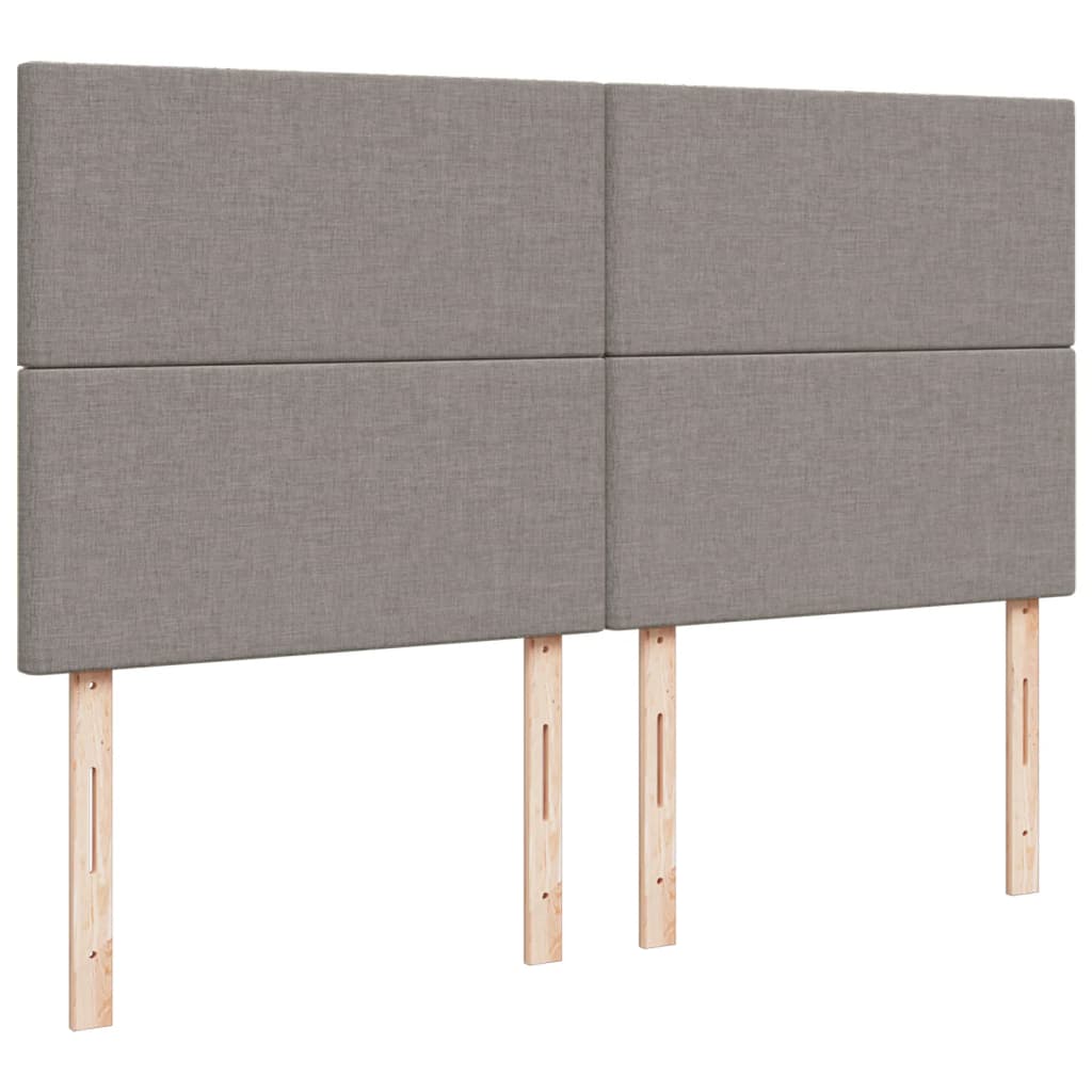 Boxspring met matras stof taupe 180x200 cm