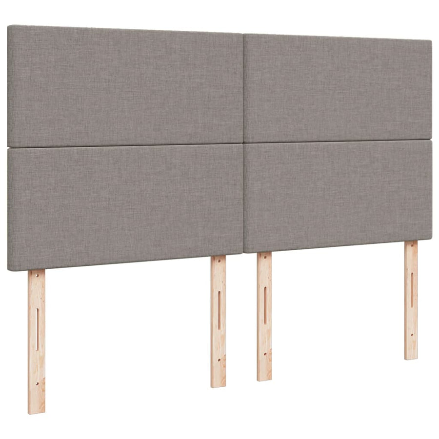Boxspring met matras stof taupe 180x200 cm
