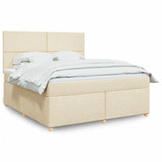 Boxspring crème 180x200 cm met matras