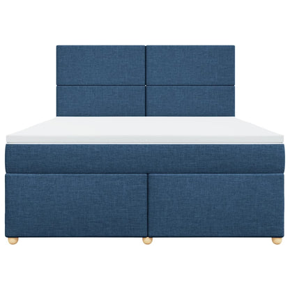 Boxspring met matras stof blauw 180x200 cm
