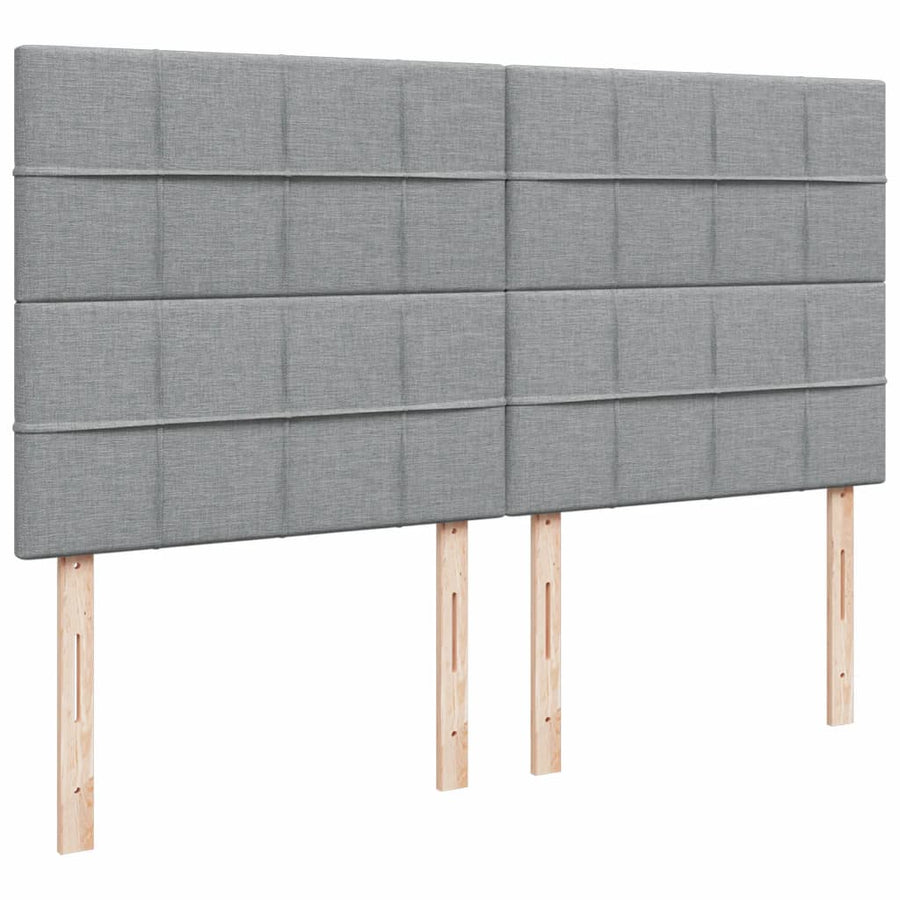 Boxspring met matras stof lichtgrijs 180x200 cm