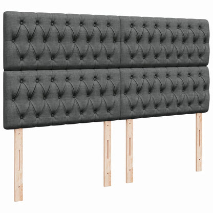 Boxspring met matras stof donkergrijs 180x200 cm