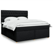 Boxspring met matras 180x200 cm zwart