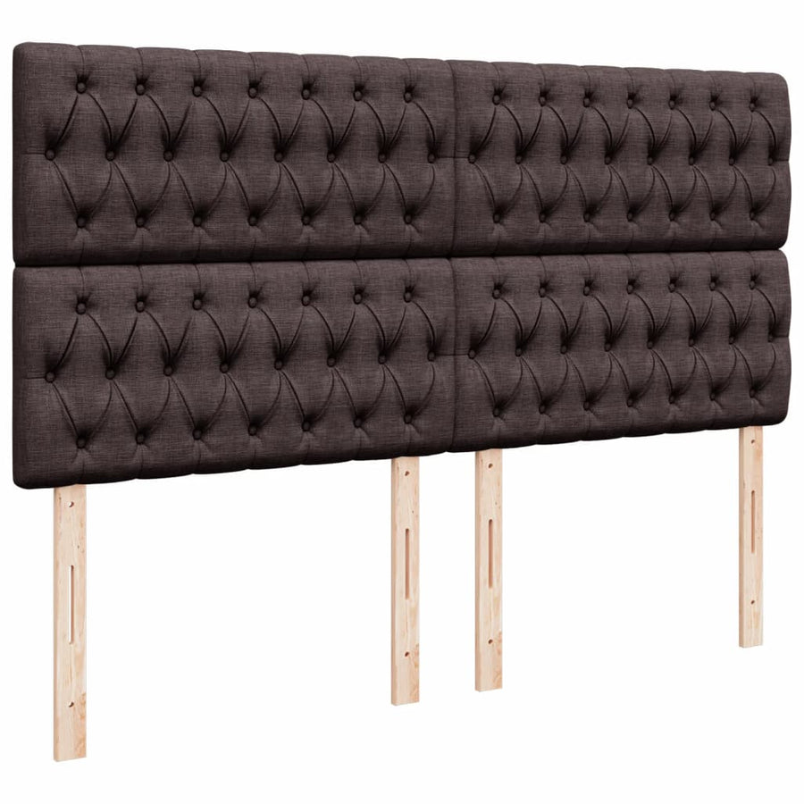 Boxspring met matras stof donkerbruin 180x200 cm