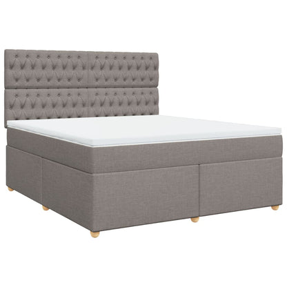 Boxspring met matras stof taupe 180x200 cm