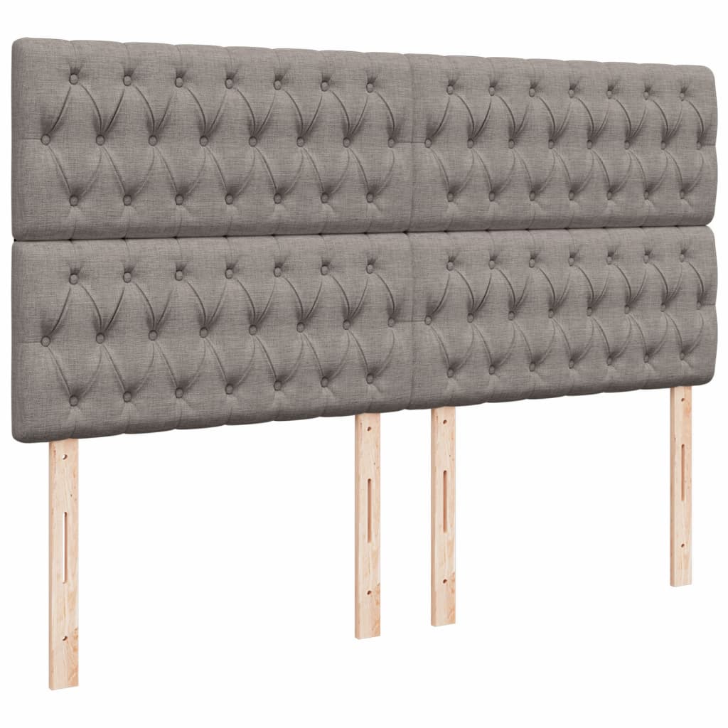 Boxspring met matras stof taupe 180x200 cm