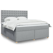 Boxspring 180x200 cm lichtgrijs met pocketveringmatras