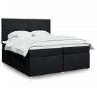 Boxspring met matras 200x200 cm zwart
