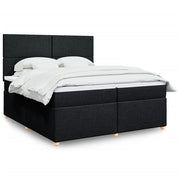 Boxspring met matras 200x200 cm zwart