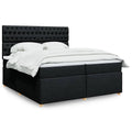 Boxspring met matras 200x200 cm zwart