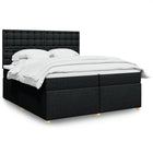 Boxspring met matras 200x200 cm zwart