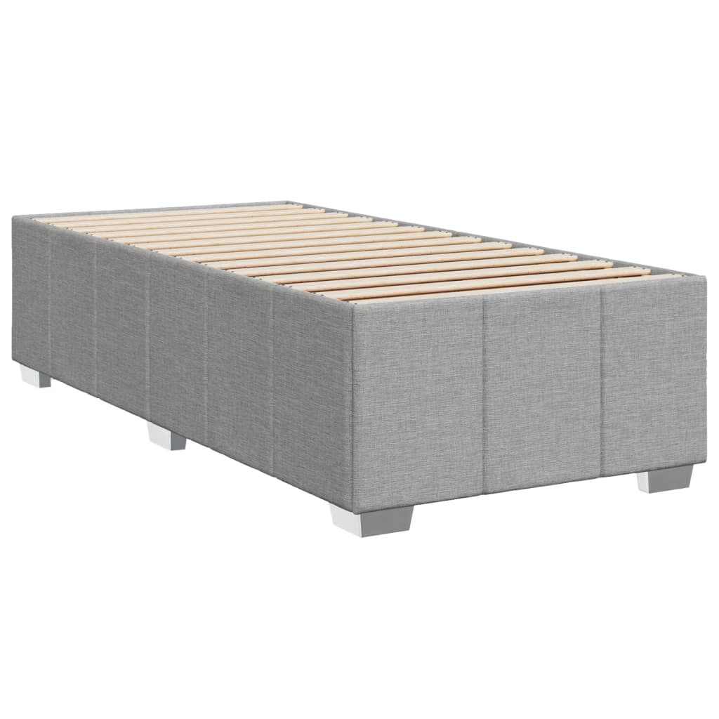 Boxspring met matras stof lichtgrijs 80x200 cm