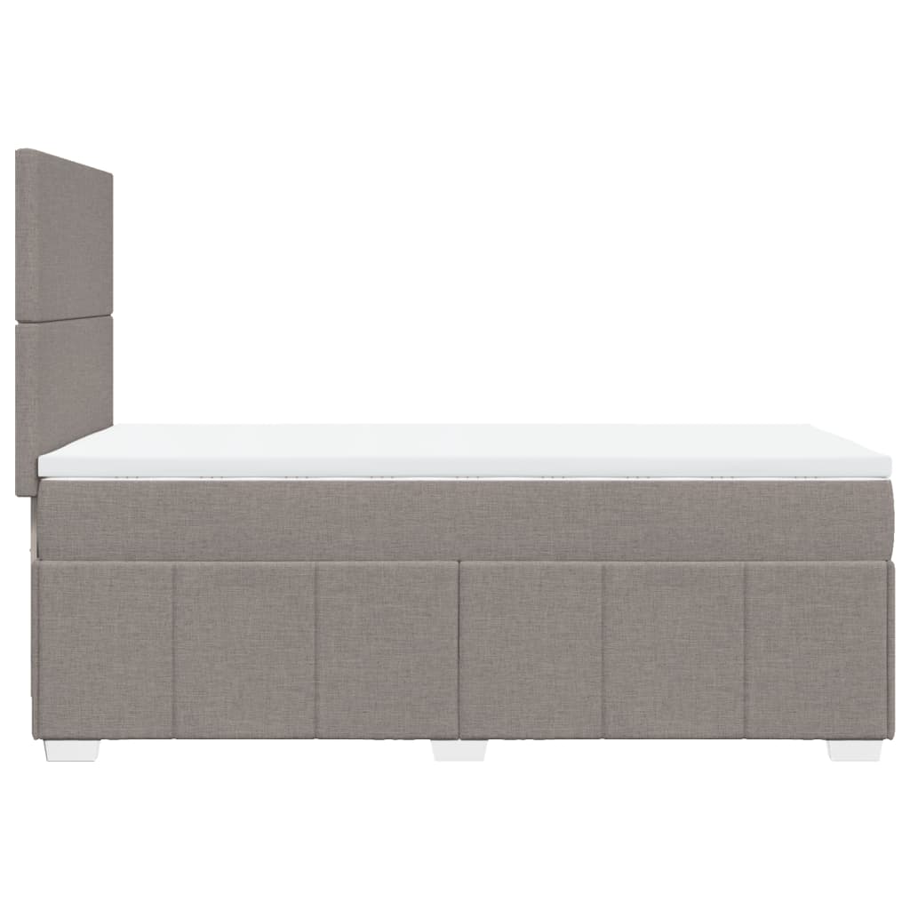 Boxspring met matras stof taupe 80x200 cm