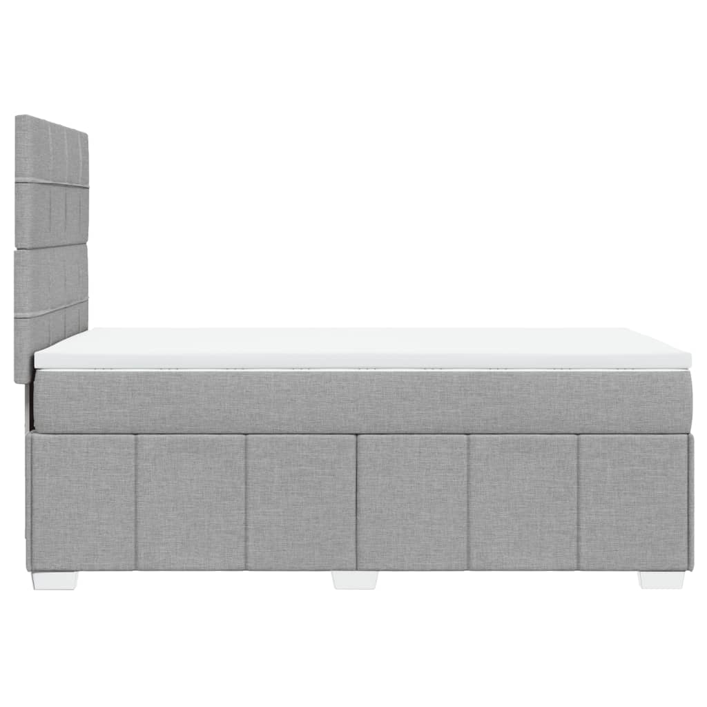 Boxspring met matras stof lichtgrijs 80x200 cm