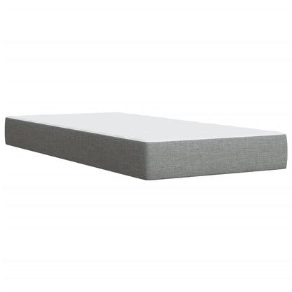 Boxspring met matras stof lichtgrijs 80x200 cm