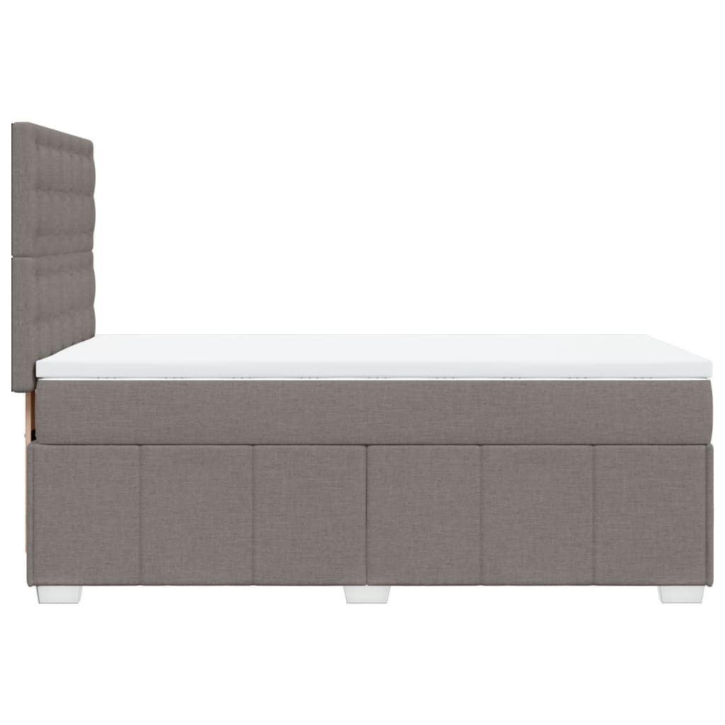 Boxspring met matras stof taupe 80x200 cm