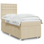 Boxspring 80x200 cm crèmekleurig met matras