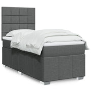 Boxspring met matras 90x190 cm donkergrijs