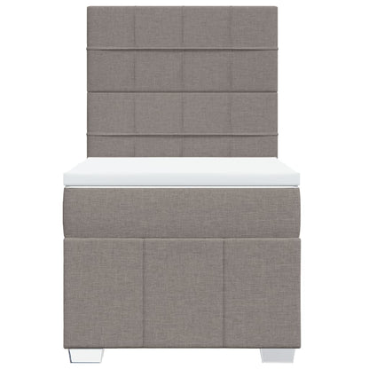 Boxspring Met Matras Stof 90 x 190 cm Taupe