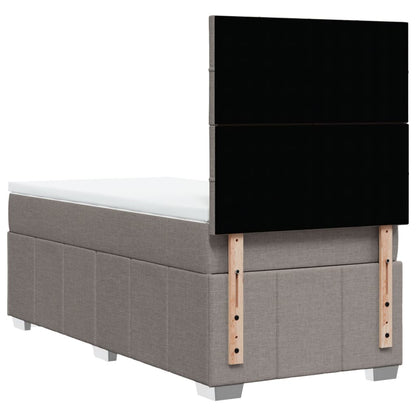 Boxspring Met Matras Stof 90 x 190 cm Taupe